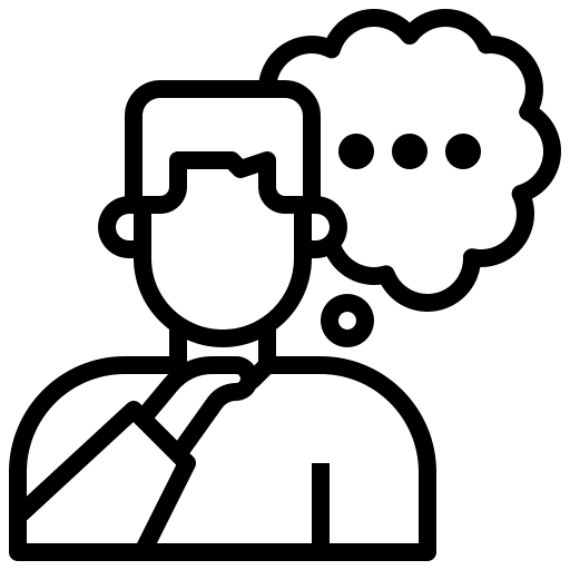 Thinking curiosity why question icon