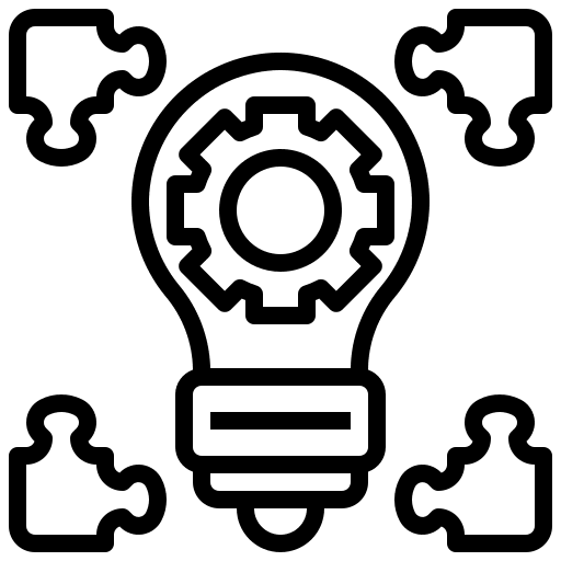Solution light bulb idea solution icon Solution light bulb idea solution icon