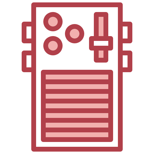 Guitar pedal studio electronics music and multimedia icon Guitar pedal studio electronics music and multimedia icon