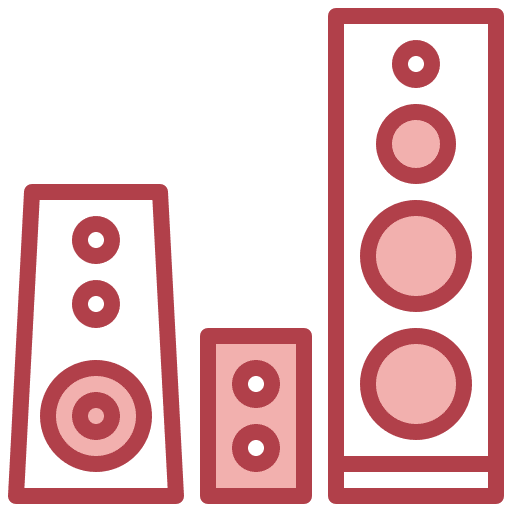 Speaker audio subwoofer music and multimedia icon Speaker audio subwoofer music and multimedia icon