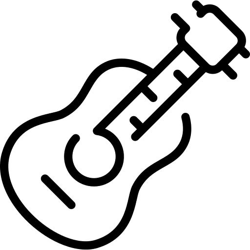 Guitar orchestra guitar music and multimedia icon