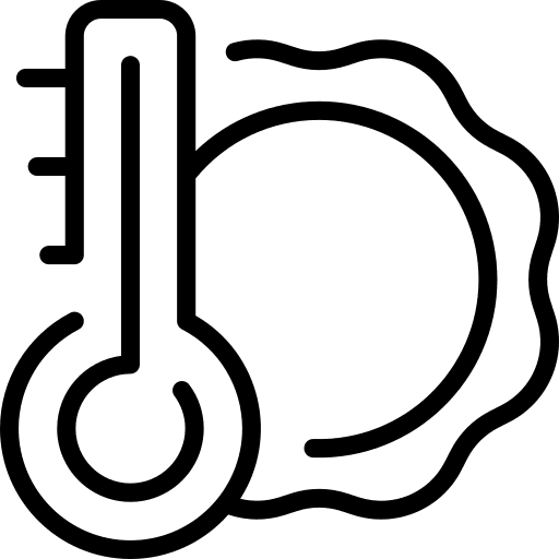 Temperature climate weather hot icon