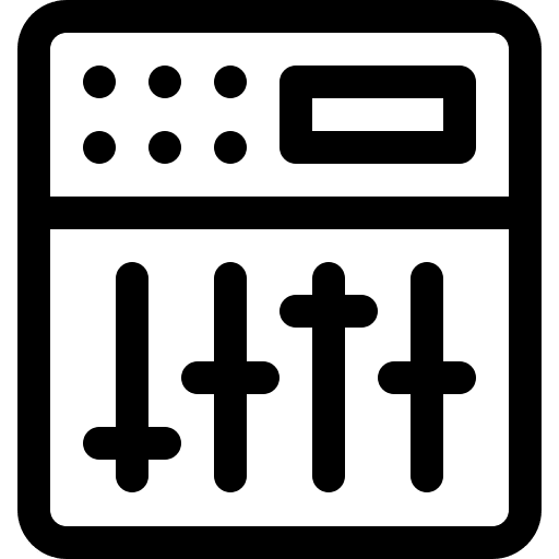 Equalizer audio record electronics icon