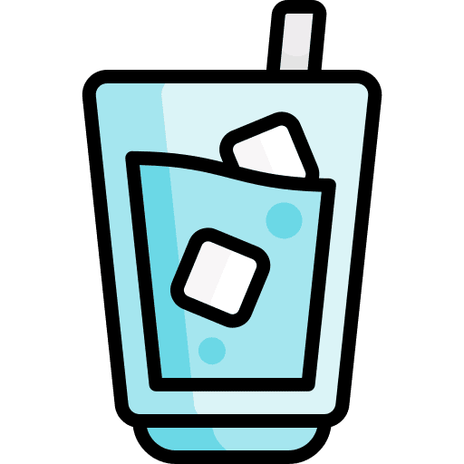 Cold water drink ice food and restaurant icon