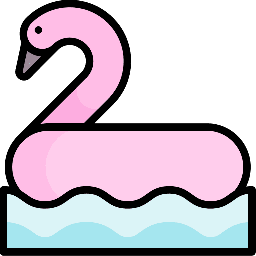Float holidays rubber ring flamingo icon