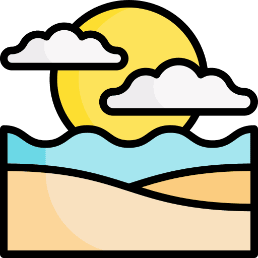 Beach summer holidays season sunrise icon Beach summer holidays season sunrise icon