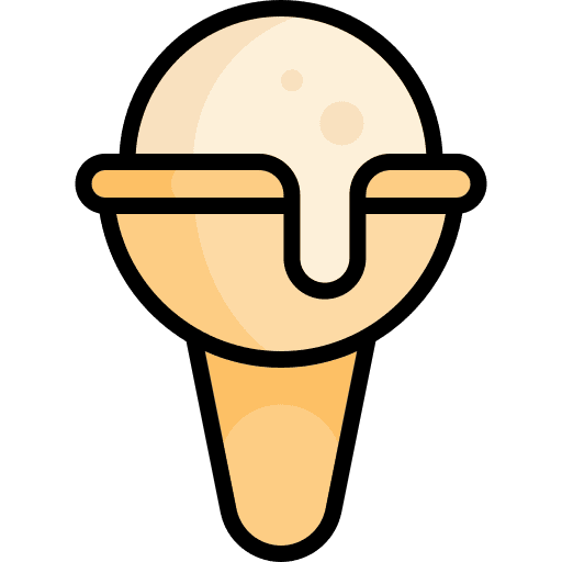 Ice cream sweet food holiday icon
