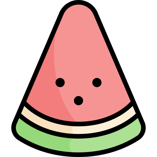Watermelon seasonal vegetarian food and restaurant icon Watermelon seasonal vegetarian food and restaurant icon