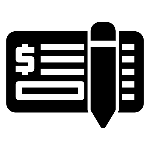 Bank check bank check business and finance dollar symbol icon