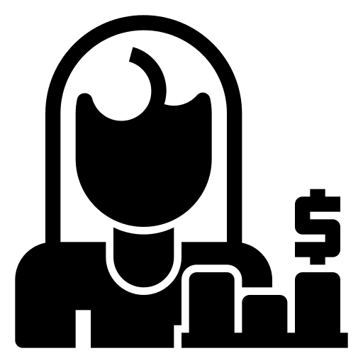 Investor professions and jobs finance money icon