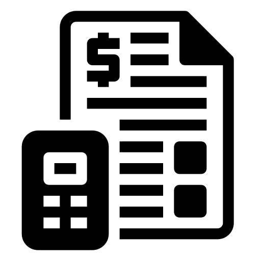 Accounting document dollar accounting icon