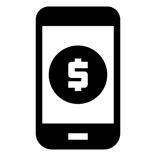 Digital money dollar smartphone transaction icon