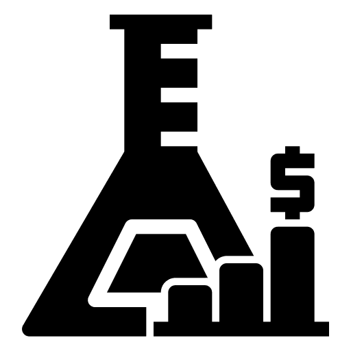 Market analysis lab money financial icon