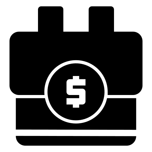 Money investment businessman portfolio icon