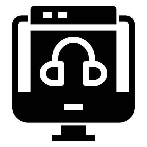 Online music music and multimedia online music headphones icon Online music music and multimedia online music headphones icon