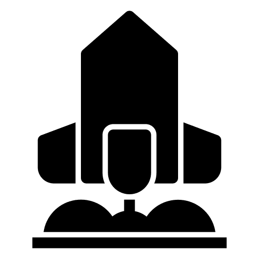Rocket project rocket spaceship icon Rocket project rocket spaceship icon