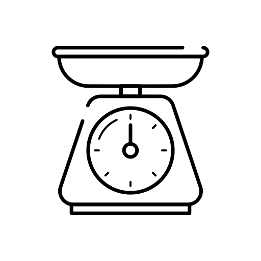 Weight scale machine food and restaurant kitchen icon