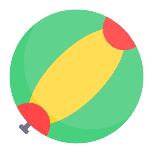 Beach ball summer toy inflatable icon