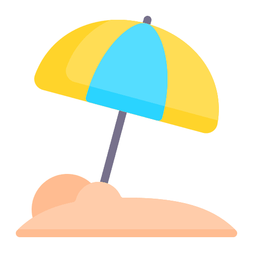 Beach umbrella beach umbrella summer sun umbrella icon