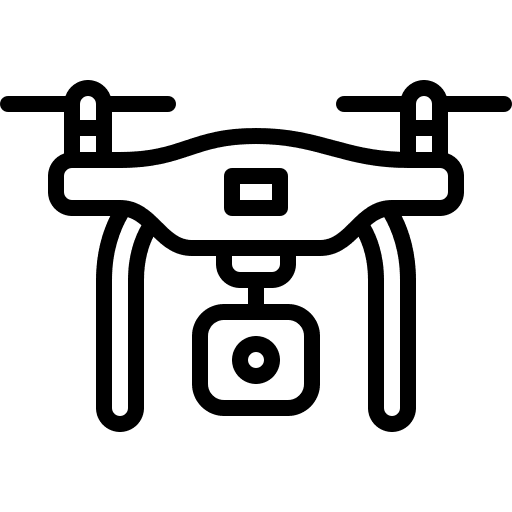 Drone fly camera electronics icon