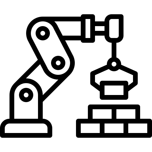 Robot arm robotic arm industry construction icon