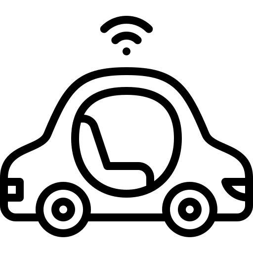Autonomous car control autonomous transportation icon Autonomous car control autonomous transportation icon