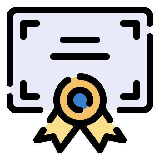 Diploma badge education certification icon