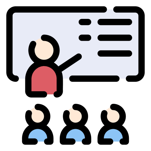 Mentor student teacher school icon