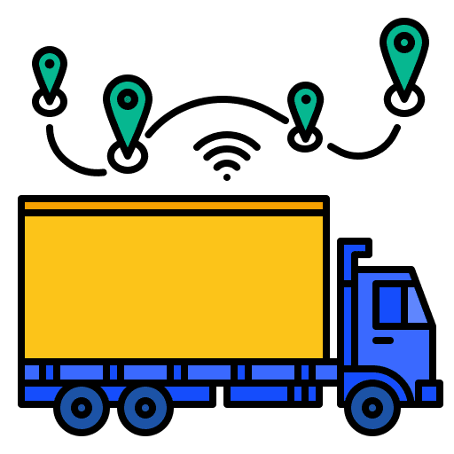 Logistic logistic truck internet of things icon