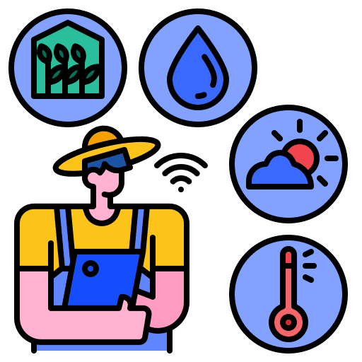 Smart farming smart farm internet of things farmer icon Smart farming smart farm internet of things farmer icon