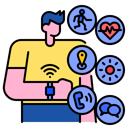 Smart watch smart control internet heart rate icon Smart watch smart control internet heart rate icon