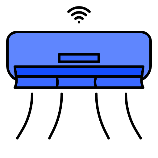 Internet of things air conditioner air conditioning smart devices icon Internet of things air conditioner air conditioning smart devices icon