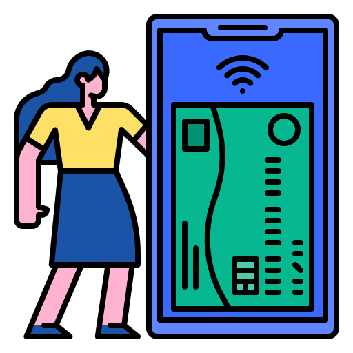 Online payment banking payment internet of things icon Online payment banking payment internet of things icon