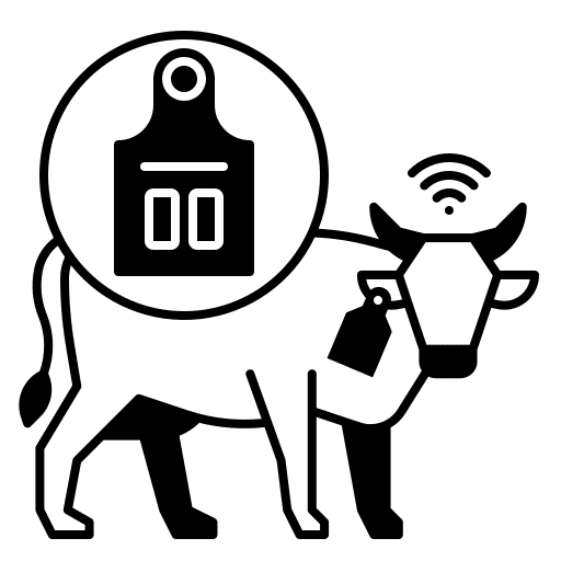 Livestock smart farm animals internet of things icon