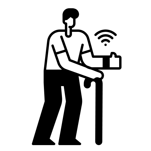Elder healthcare and medical help care icon Elder healthcare and medical help care icon