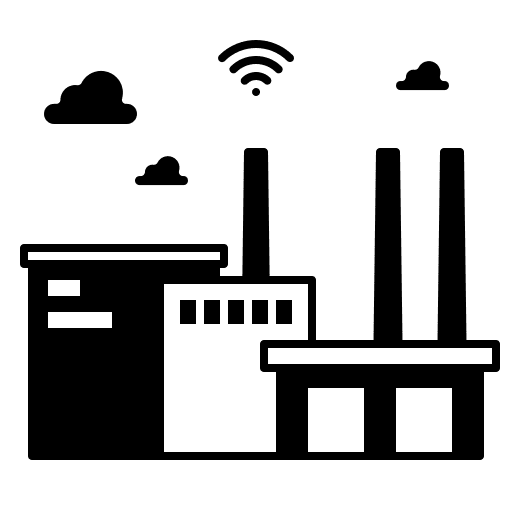 Factory internet internet of things monitoring icon Factory internet internet of things monitoring icon
