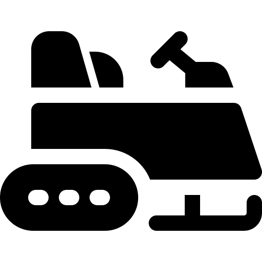 Sled sledge skiing sleigh icon