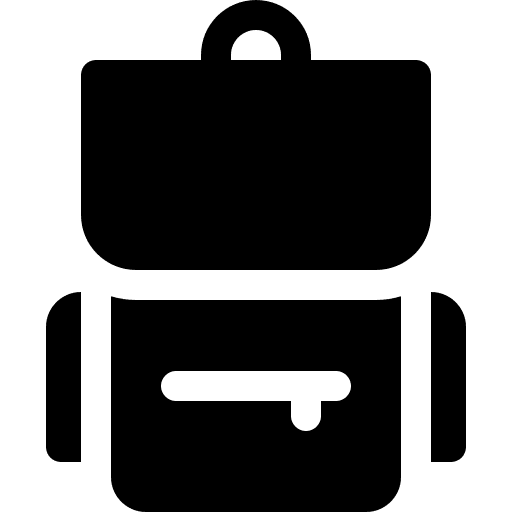 Backpack school backpacker traveling icon