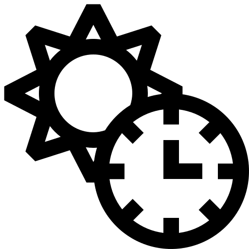 Daytime daytime summertime clock icon
