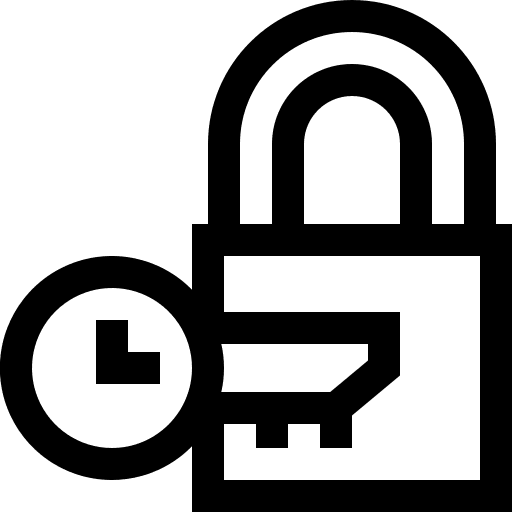 Key time lock key icon