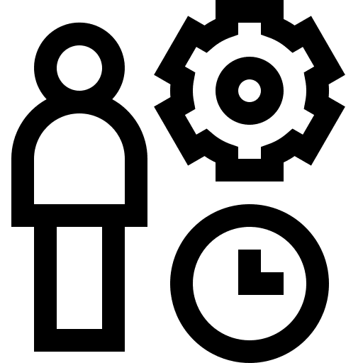 Management work time and date appointment icon