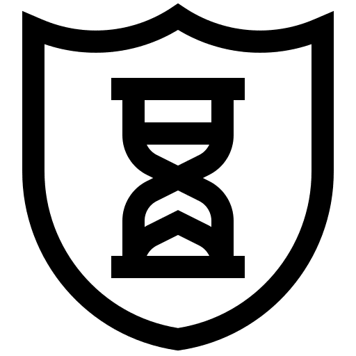 Lifetime lifetime shield time and date icon