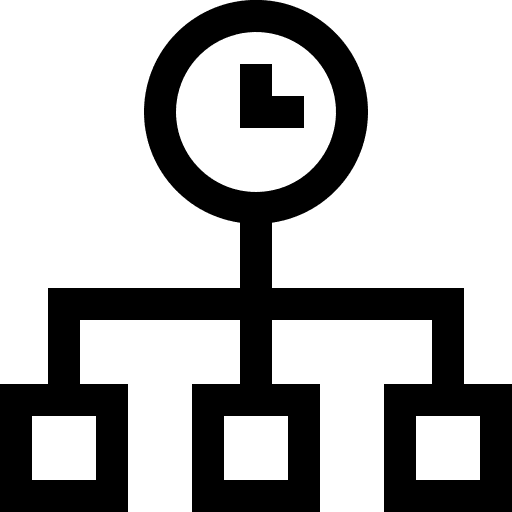 Time management hierarchy scheme chart icon Time management hierarchy scheme chart icon