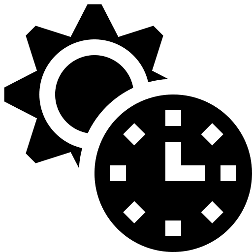 Daytime daytime summer clock icon