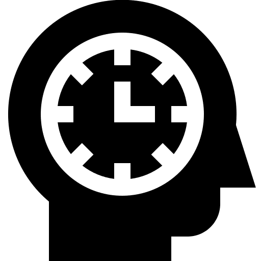 Efficiency time and date smart working icon