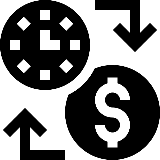 Time is money business and finance notes time icon Time is money business and finance notes time icon