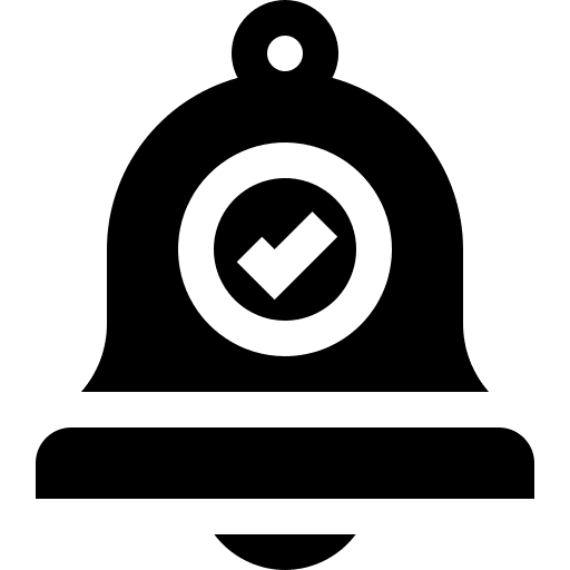 Notification bell notification bell done check icon Notification bell notification bell done check icon