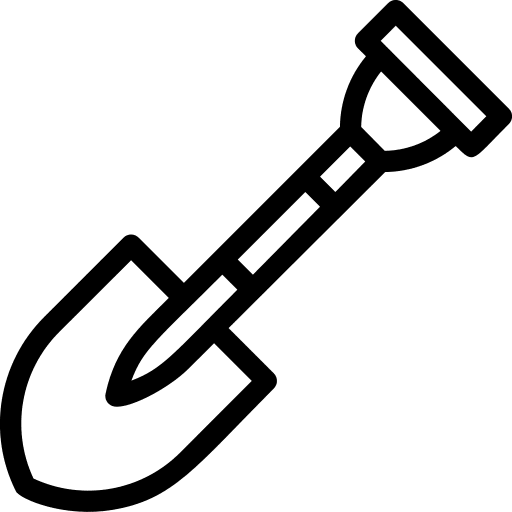 Shovel shovels construction and tools spring icon