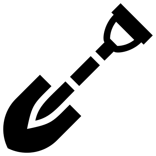 Shovel scoop farming and gardening garden tool icon