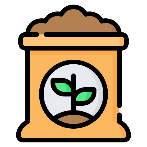 Fertilizer organic sack farming and gardening icon
